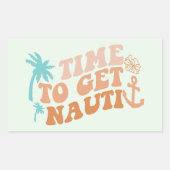 Zeit für Nauti Rechteckiger Aufkleber (Vorderseite)