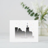 Zeit für neue Jahre Feiertagspostkarte (Stehend Vorderseite)