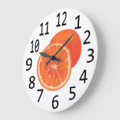 Zeit für Orange Fruchtsauer Große Wanduhr (Winkel)