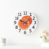 Zeit für Orange Fruchtsauer Große Wanduhr (Zuhause)