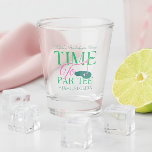 Zeit für Par-Tee Golf Junggesellinnenabschied Schnapsglas