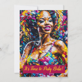 Zeit für Party Babe - Einladung