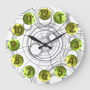 Zeit für Pickleball Limone grüne Uhr