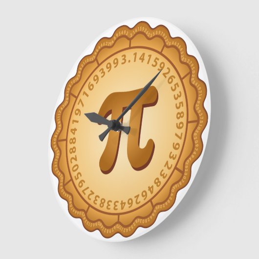 Zeit für PIE Große Wanduhr (Winkel)