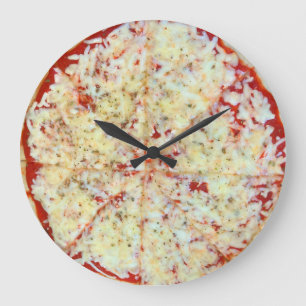 Zeit für Pizza Große Wanduhr