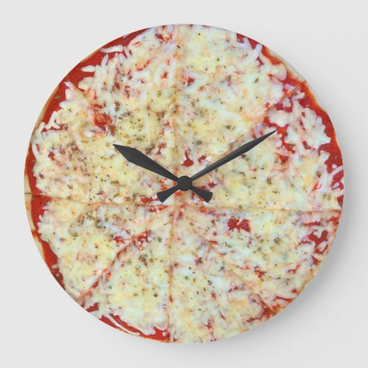 Zeit für Pizza Große Wanduhr (Vorderseite)