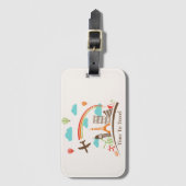 Zeit für Reisen in die Welt Gepäckanhänger (Vorderseite Vertikal)