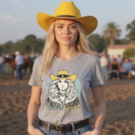 Zeit für Rodeo Western Cowgirl T-Shirt