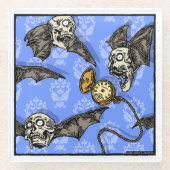 Zeit für Schädelboote - Pop Goth Nightmare Surreal Glasuntersetzer (Vorderseite)