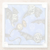 Zeit für Schädelboote - Pop Goth Nightmare Surreal Glasuntersetzer (Rückseite)