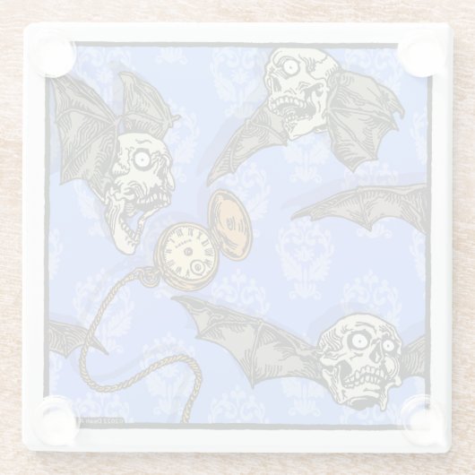 Zeit für Schädelboote - Pop Goth Nightmare Surreal Glasuntersetzer (Rückseite)