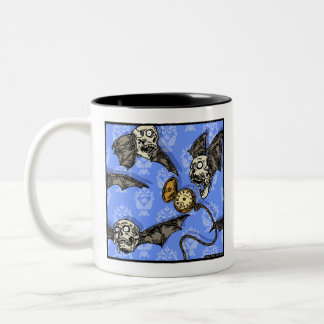 Zeit für Schädelboote - Pop Goth Nightmare Surreal Zweifarbige Tasse