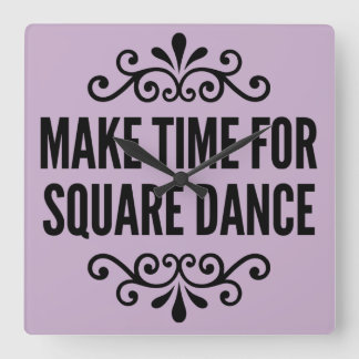 Zeit für (schwarzer Ausdruck) Quadratische Wanduhr