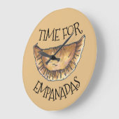 Zeit für Spanisch-Pastry Food Große Wanduhr (Winkel)