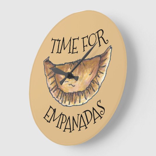 Zeit für Spanisch-Pastry Food Große Wanduhr (Winkel)
