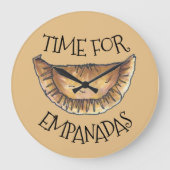 Zeit für Spanisch-Pastry Food Große Wanduhr (Vorderseite)