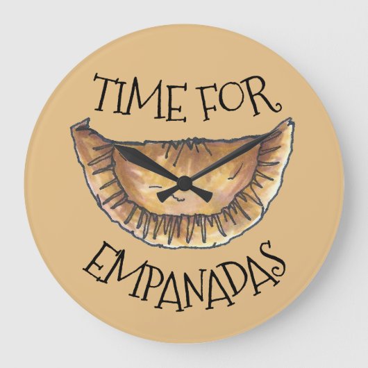 Zeit für Spanisch-Pastry Food Große Wanduhr (Vorderseite)
