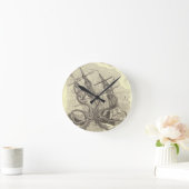 Zeit für Sushi! Kraken Clock Runde Wanduhr (Zuhause)