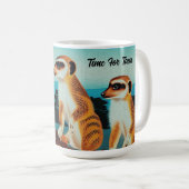 Zeit für Tacos Meerkat Stil, Kaffee Tasse (VorderseiteRechts)