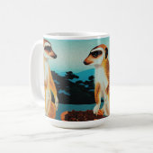 Zeit für Tacos Meerkat Stil, Kaffee Tasse (Vorderseite Links)