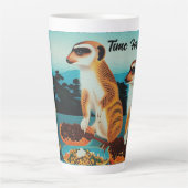 Zeit für Tacos Meerkat Style, Latte Tasse (Vorderseite)