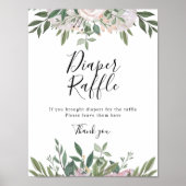 Zeit für Tea Baby Diaper Raffle Sign Poster (Vorne)