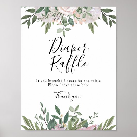 Zeit für Tea Baby Diaper Raffle Sign Poster (Vorne)