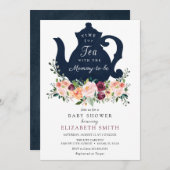 Zeit für Tea Baby Dusche Einladung (Vorne/Hinten)