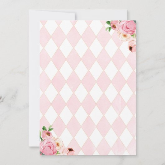 Zeit für Tea Baby Dusche Einladung Tee Party Brech (Rückseite)