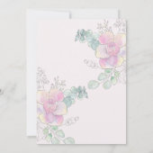 Zeit für Tea Baby Shower Rose Floral Whimsical Einladung (Rückseite)