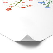 Zeit für Tea Baby Shower Wildblume Poster (Ecke)