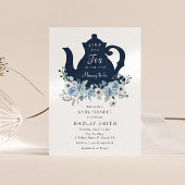 Zeit für Tea Blue Baby Dusche Einladung