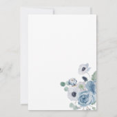 Zeit für Tea Blue Bridal Dusche Einladung (Rückseite)