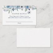 Zeit für Tea Blue Floral Diaper Beilage Karte (Vorne/Hinten)