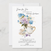 Zeit für Tea Bridal Dusche Einladung (Vorderseite)