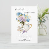 Zeit für Tea Bridal Dusche Einladung (Stehend Vorderseite)
