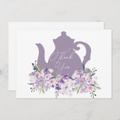 Zeit für Tea Lavender Dusche Danke Karte (Vorne/Hinten)