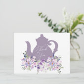 Zeit für Tea Lavender Dusche Danke Karte (Stehend Vorderseite)