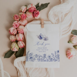 Zeit für Tea Toile Babydusche Geschenktütchen