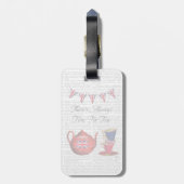 Zeit für Tee 2 Gepäckanhänger (Rückseite vertikal)