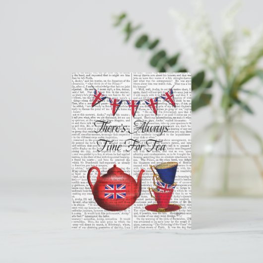 Zeit für Tee 2 Postkarte (Stehend Vorderseite)