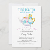 Zeit für Tee-Baby-Dusche Alice Teapot Party Einladung (Vorderseite)