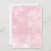 Zeit für Tee Baby Dusche Rosa Niedlich Bow Coquett Einladung (Rückseite)