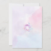 Zeit für Tee-Baby-Dusche Teapot Wasserfarben Einladung (Rückseite)