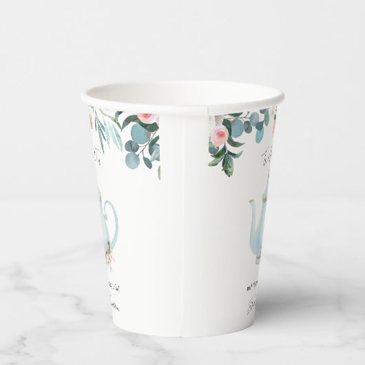 Zeit für Tee-Baby-Duschpapier Pappbecher (Rechts)