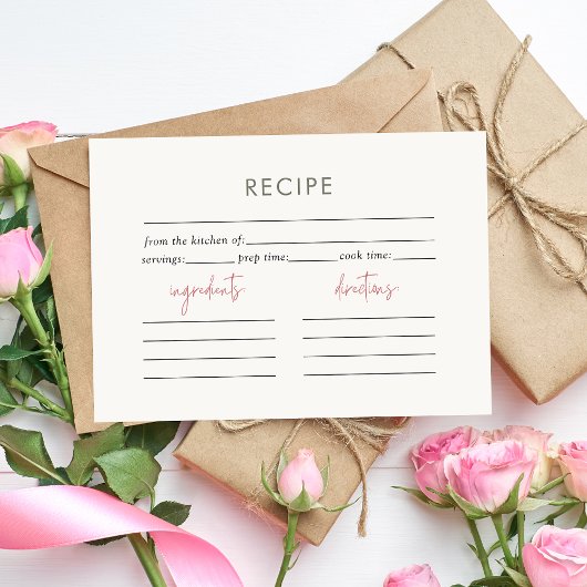 Zeit für Tee-Boho Blumenkohl-Brautparty Rezept Begleitkarte