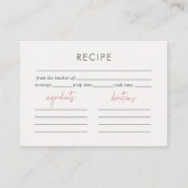 Zeit für Tee-Boho Blumenkohl-Brautparty Rezept Begleitkarte (Vorderseite)