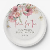 Zeit für Tee-Boho-Brautparty Pappteller (Vorderseite)