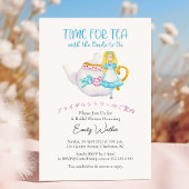 Zeit für Tee Brautparty Alice Pot Wasserfarbe Einladung