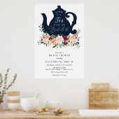 Zeit für Tee-Brautparty Begrüßungszeichen Poster (Küche)